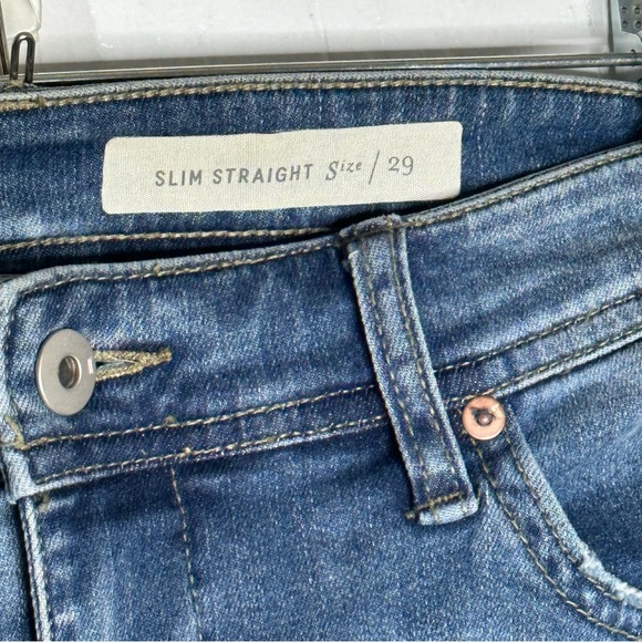 Pilcro and the Letterpress Cropped Jeans Womens Size 29 8 Slim Straight Jeweled - Picture 5 of 12